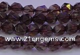 CSQ521 15.5 inches 6mm faceted nuggets smoky quartz beads