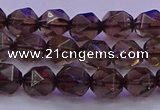 CSQ522 15.5 inches 8mm faceted nuggets smoky quartz beads