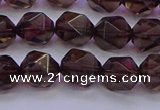 CSQ523 15.5 inches 10mm faceted nuggets smoky quartz beads