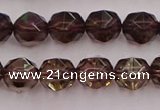 CSQ527 15.5 inches 8mm faceted nuggets smoky quartz gemstone beads