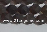 CSQ532 15.5 inches 8mm faceted nuggets matte smoky quartz beads