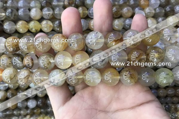 CSQ805 15.5 inches 14mm round scenic quartz beads wholesale