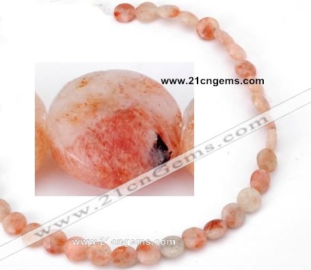 CSS02 8mm flat round natural indian sunstone beads wholesale