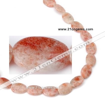 CSS04 13*18mm flat oval natural indian sunstone beads Wholesale