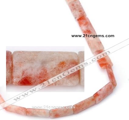 CSS07 12*20mm rectangle natural indian sunstone beads Wholesale