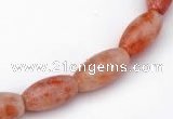 CSS09 8*15mm rice shape natural indian sunstone beads wholesale