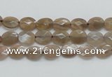 CSS105 15.5 inches 6*8mm faceted oval natural sunstone beads wholesale