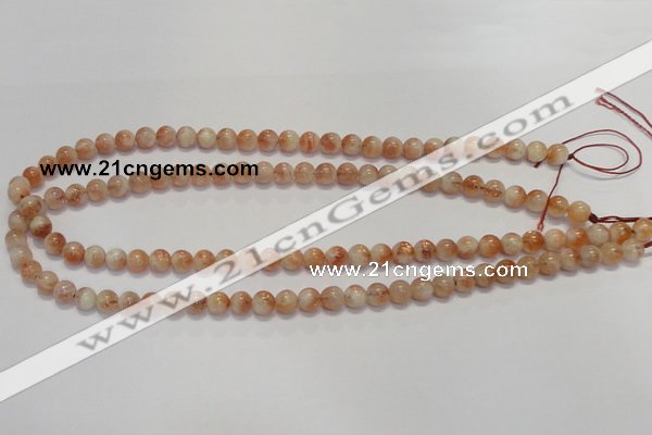 CSS15 15.5 inches 6mm round natural sunstone beads wholesale