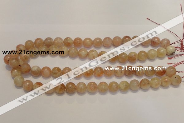 CSS18 15.5 inches 12mm round natural sunstone beads wholesale