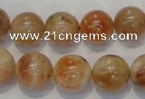 CSS19 15.5 inches 14mm round natural sunstone beads wholesale