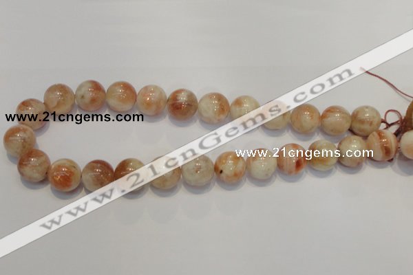 CSS20 15.5 inches 16mm round natural sunstone beads wholesale