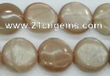 CSS204 15.5 inches 18mm flat round natural sunstone beads