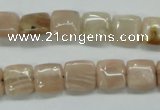 CSS208 15.5 inches 10*10mm square natural sunstone beads