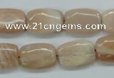 CSS211 15.5 inches 13*18mm rectangle natural sunstone beads