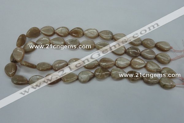 CSS220 15.5 inches 13*18mm flat teardrop natural sunstone beads