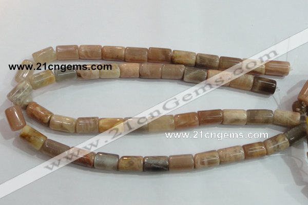 CSS253 15.5 inches 10*16mm column natural sunstone beads