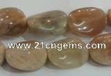 CSS257 15.5 inches 15*20mm twisted oval natural sunstone beads