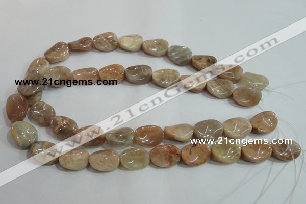 CSS257 15.5 inches 15*20mm twisted oval natural sunstone beads