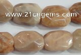 CSS258 15.5 inches 15*20mm faceted rectangle natural sunstone beads