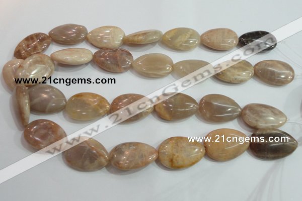 CSS262 15.5 inches 20*30mm flat teardrop natural sunstone beads