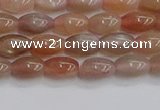 CSS265 15.5 inches 5*8mm rice sunstone beads wholesale