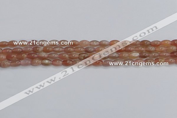 CSS265 15.5 inches 5*8mm rice sunstone beads wholesale