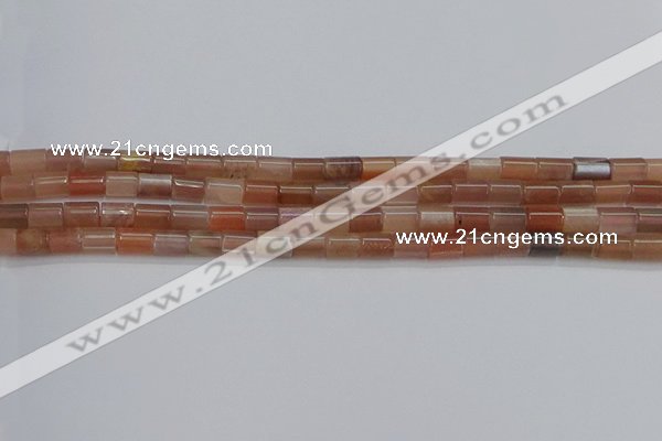 CSS266 15.5 inches 5*8mm tube sunstone beads wholesale