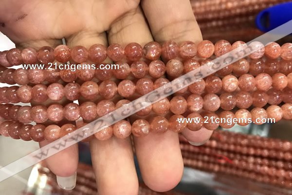 CSS301 15.5 inches 6mm round golden sunstone gemstone beads