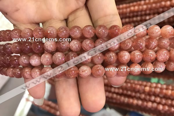 CSS302 15.5 inches 8mm round golden sunstone gemstone beads