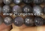 CSS315 15.5 inches 6mm round black sunstone gemstone beads