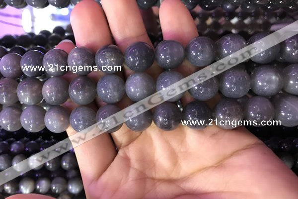 CSS318 15.5 inches 12mm round black sunstone gemstone beads