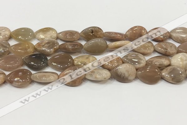CSS408 15.5 inches 13*18mm flat teardrop sunstone beads wholesale
