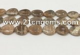 CSS410 15.5 inches 18*25mm flat teardrop sunstone beads wholesale