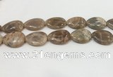 CSS411 15.5 inches 20*30mm flat teardrop sunstone beads wholesale