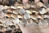 CSS437 15.5 inches 16mm twisted coin sunstone beads wholesale