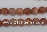 CSS504 15.5 inches 9mm faceted round natural golden sunstone beads