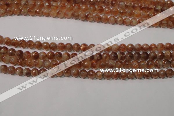 CSS552 15.5 inches 6mm round natural golden sunstone beads