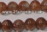 CSS554 15.5 inches 8mm round natural golden sunstone beads