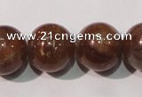 CSS556 15.5 inches 12mm round natural golden sunstone beads