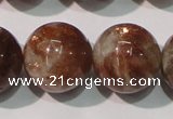 CSS557 15.5 inches 14mm round natural golden sunstone beads