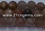 CSS642 15.5 inches 8mm faceted round sunstone gemstone beads