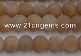 CSS651 15.5 inches 6mm round matte sunstone beads wholesale