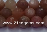 CSS673 15.5 inches 10mm faceted round sunstone gemstone beads