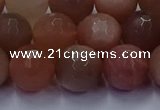 CSS674 15.5 inches 12mm faceted round sunstone gemstone beads wholesale