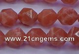 CSS683 15.5 inches 10mm faceted nuggets natural sunstone beads