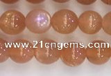 CSS708 15.5 inches 4mm round natural golden sunstone beads