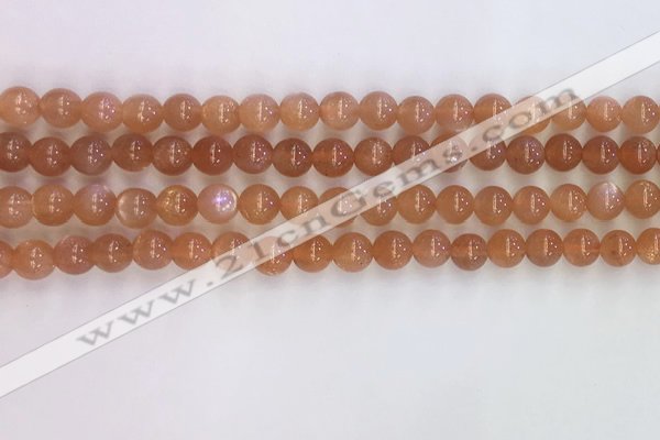 CSS708 15.5 inches 4mm round natural golden sunstone beads