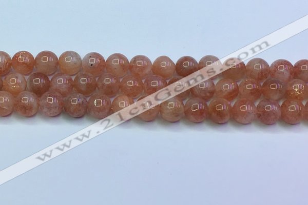 CSS715 15.5 inches 9mm round natural golden sunstone beads