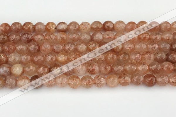 CSS752 15.5 inches 7mm round golden sunstone beads wholesale