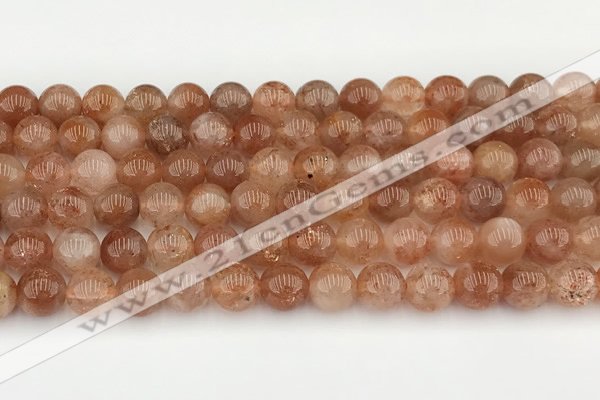 CSS753 15.5 inches 8mm round golden sunstone beads wholesale